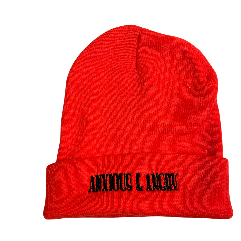 Anxious and Angry "Acid" Embroidered Beanies