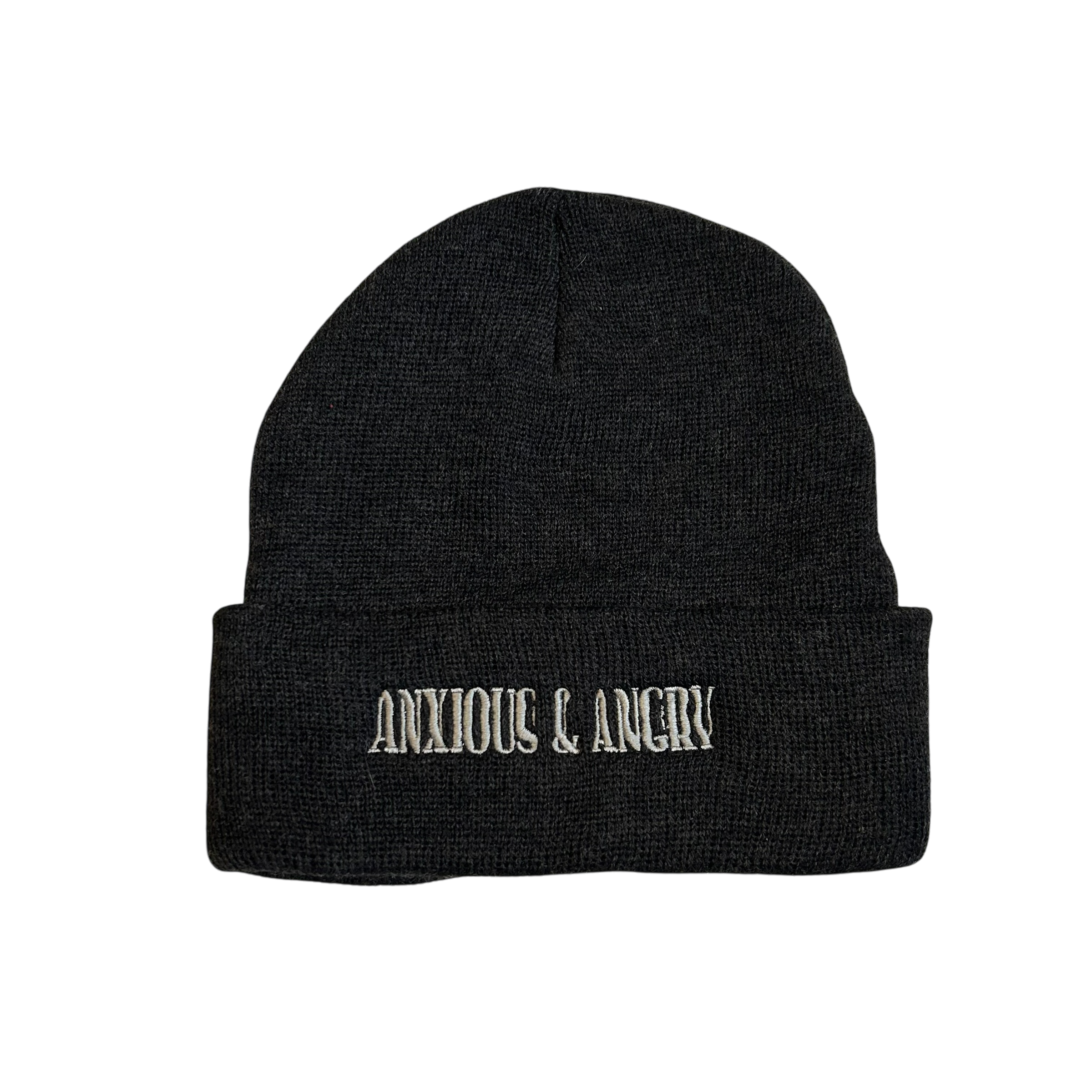 Anxious and Angry "Acid" Embroidered Beanies