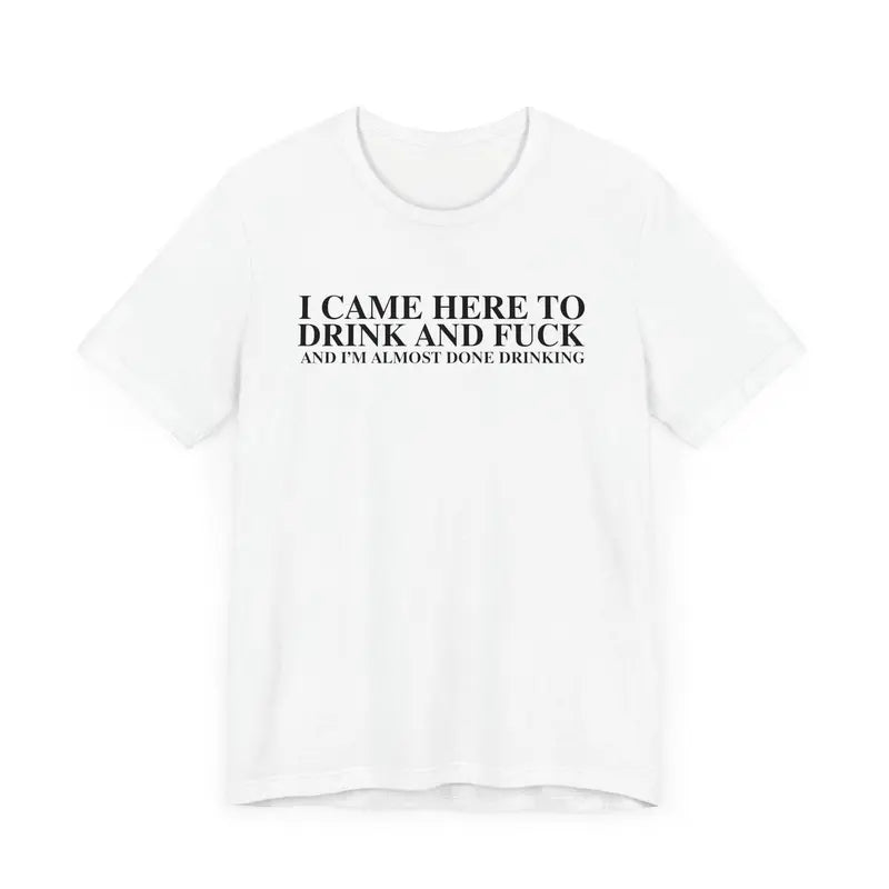 I Came Here to Drink and Party T-Shirt – Funny Y2K Meme Tee, Ironic Humor Shirt, Unisex Retro-Inspired Gift