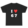 I Love 6-7 T-Shirt – Funny Graphic Crewneck Tee, 100% Cotton, Stylish Casual Shirt for Men & Women