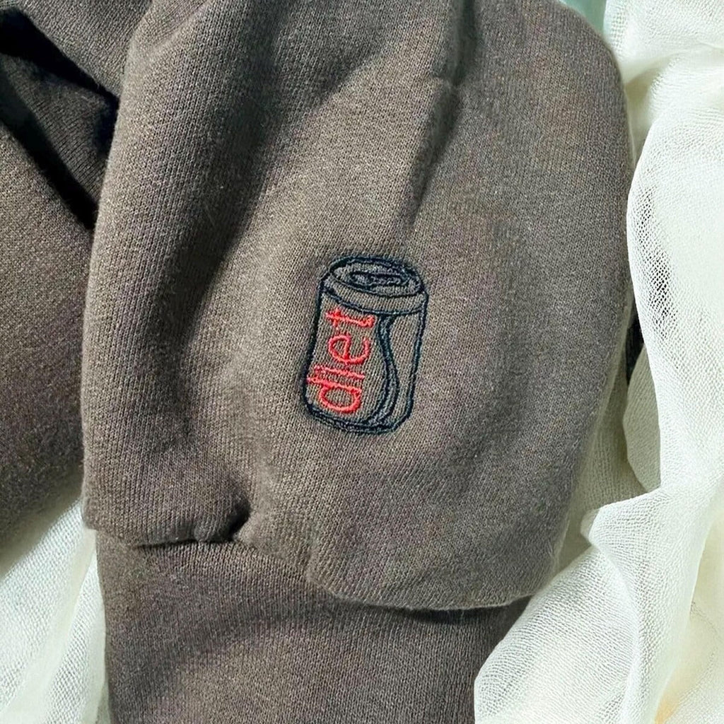 I Need A Diet Coke Embroidered Sweatshirt, Custom Diet Coke Hoodie, Vintage Coke Embroidery, Cute BFF Gift, Trendy Soda Lover Crewneck