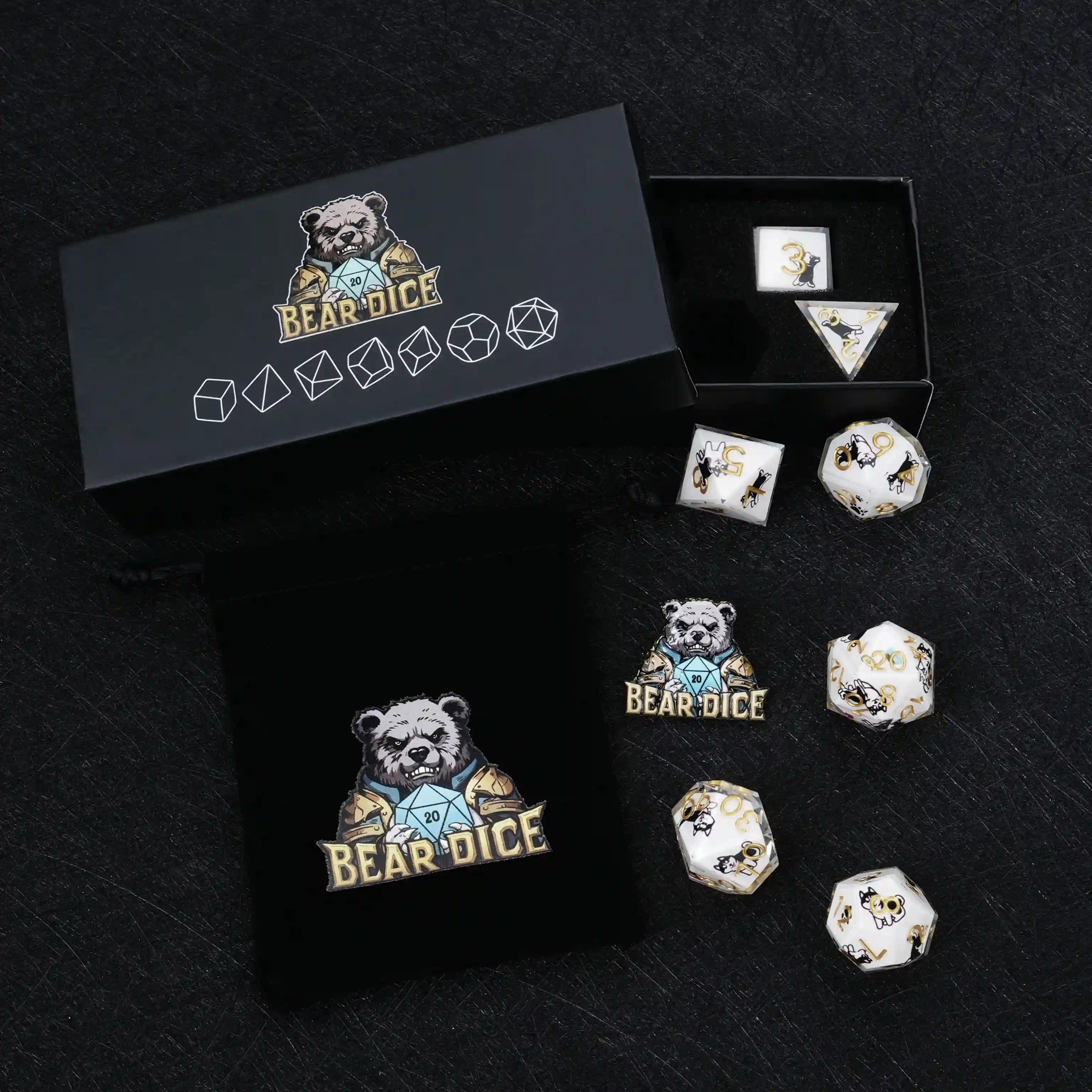 Kickstarter Dice – Canine Legends Husky Resin DND Dice Set | Adventure Dice