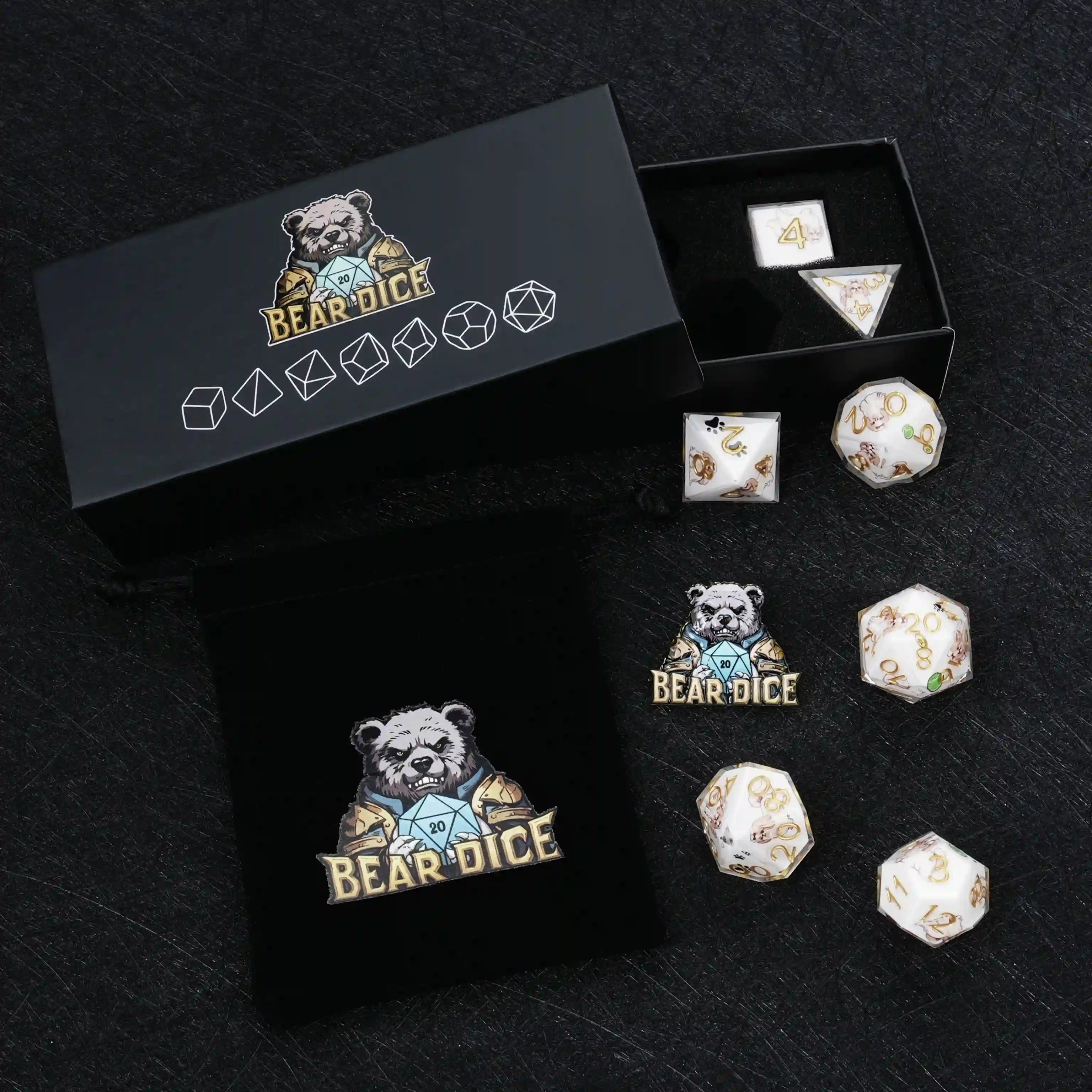 Kickstarter Dice – Canine Legends Shih Tzu Resin DND Dice Set