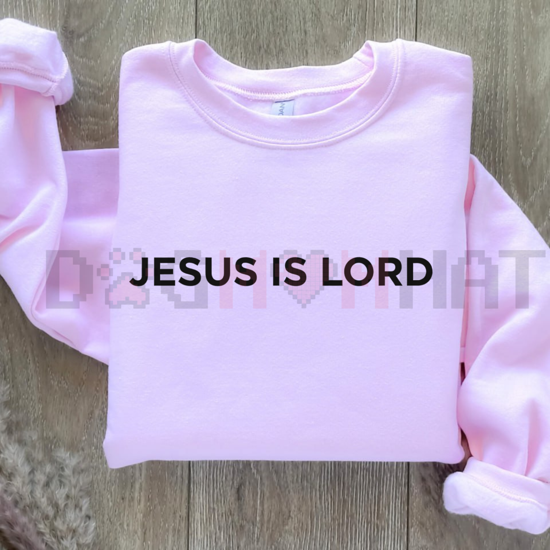 JESUS IS LORD Sweatshirt – Bold Christian Faith Statement Religious Scripture Jumper