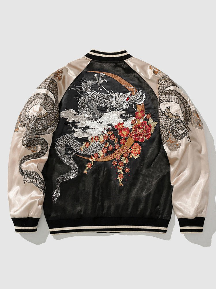 Embroidered Sukajan Japanese Dragon 'Shishu' - Sublimation Jacket (Recreated Edition)