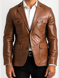 John Brown Premium Leather Blazer – For Men
