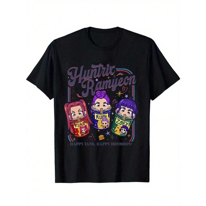 KPOP Demon Hunters "Huntrix" Y2K Graphic Tee - Rumi, Zoey & Mira T-Shirt