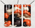 Orange Camo Puffy 20 oz Skinny Tumbler