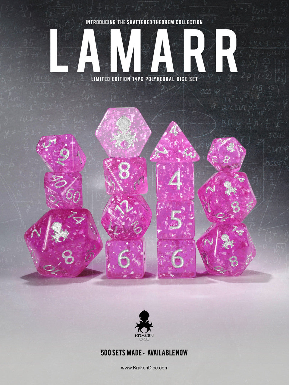 Kraken Dice -Shattered Theorem 14 pc Limited Edition Polyhedral Dice Set