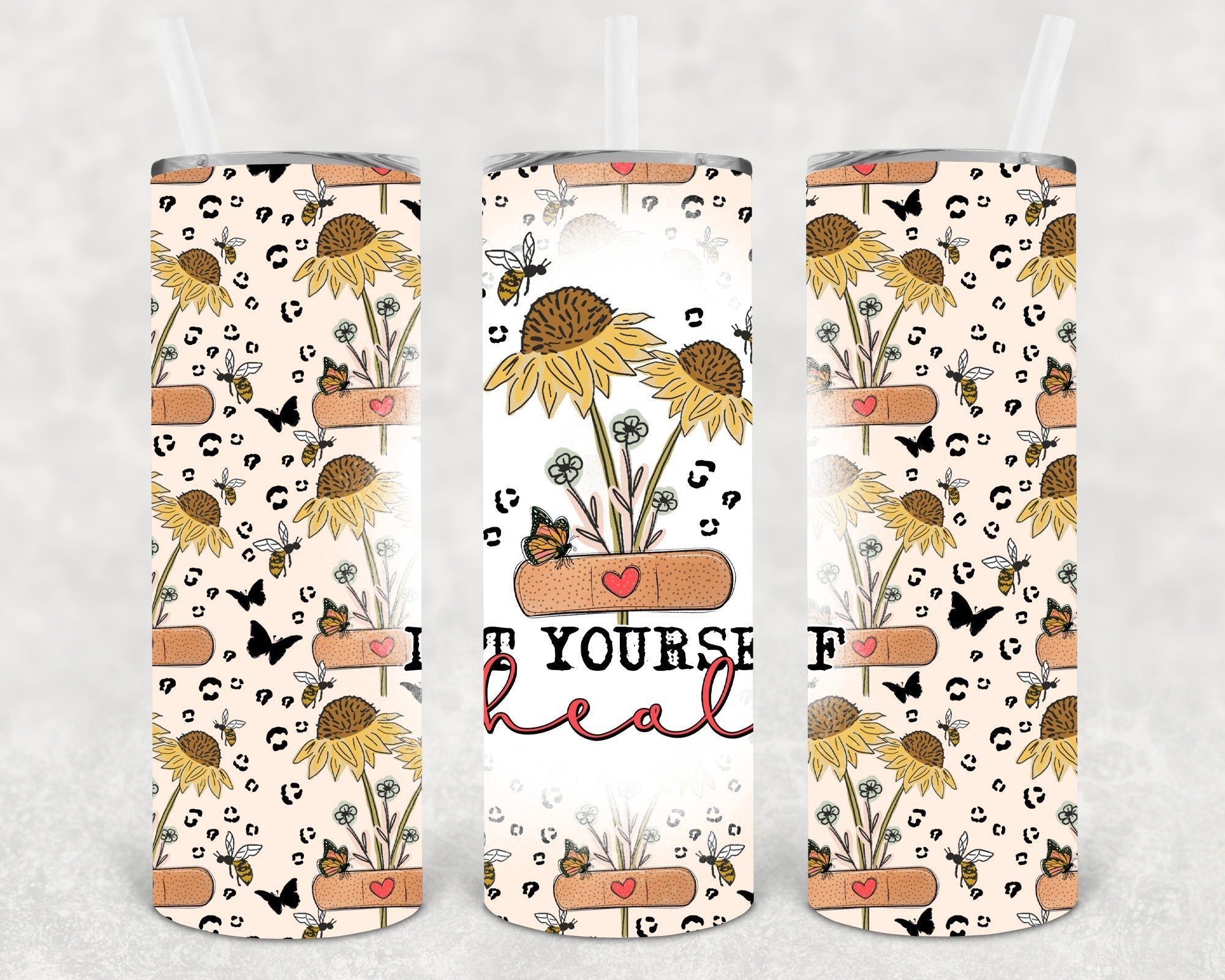 Let Yourself Heal 20 oz Skinny Tumbler
