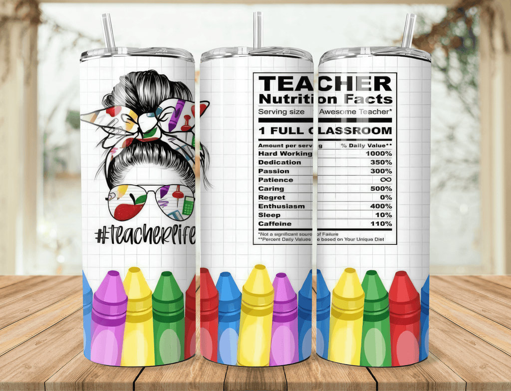 Teacher-Themed Stainless Steel Tumbler – Thoughtful & Colorful Gift 2
