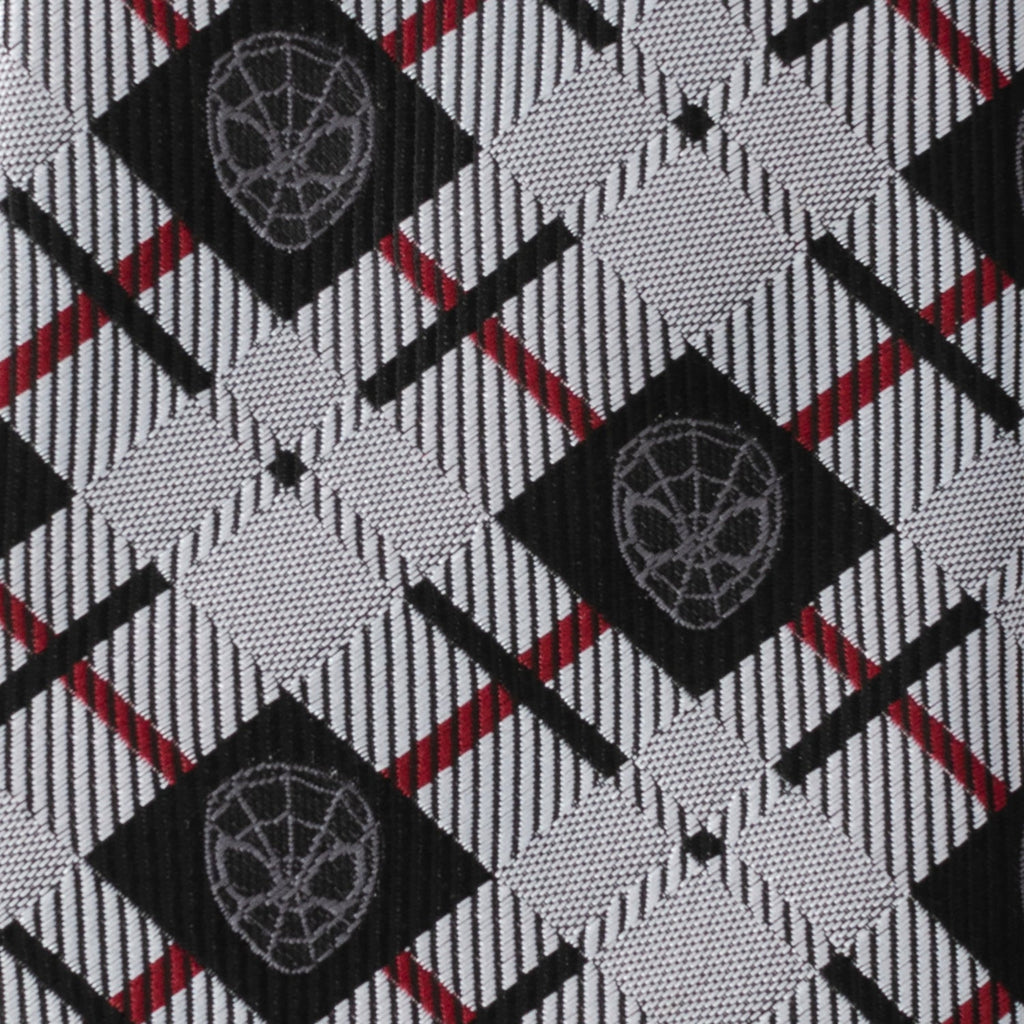 Marvel Spider-Man Plaid Black Men's Tie