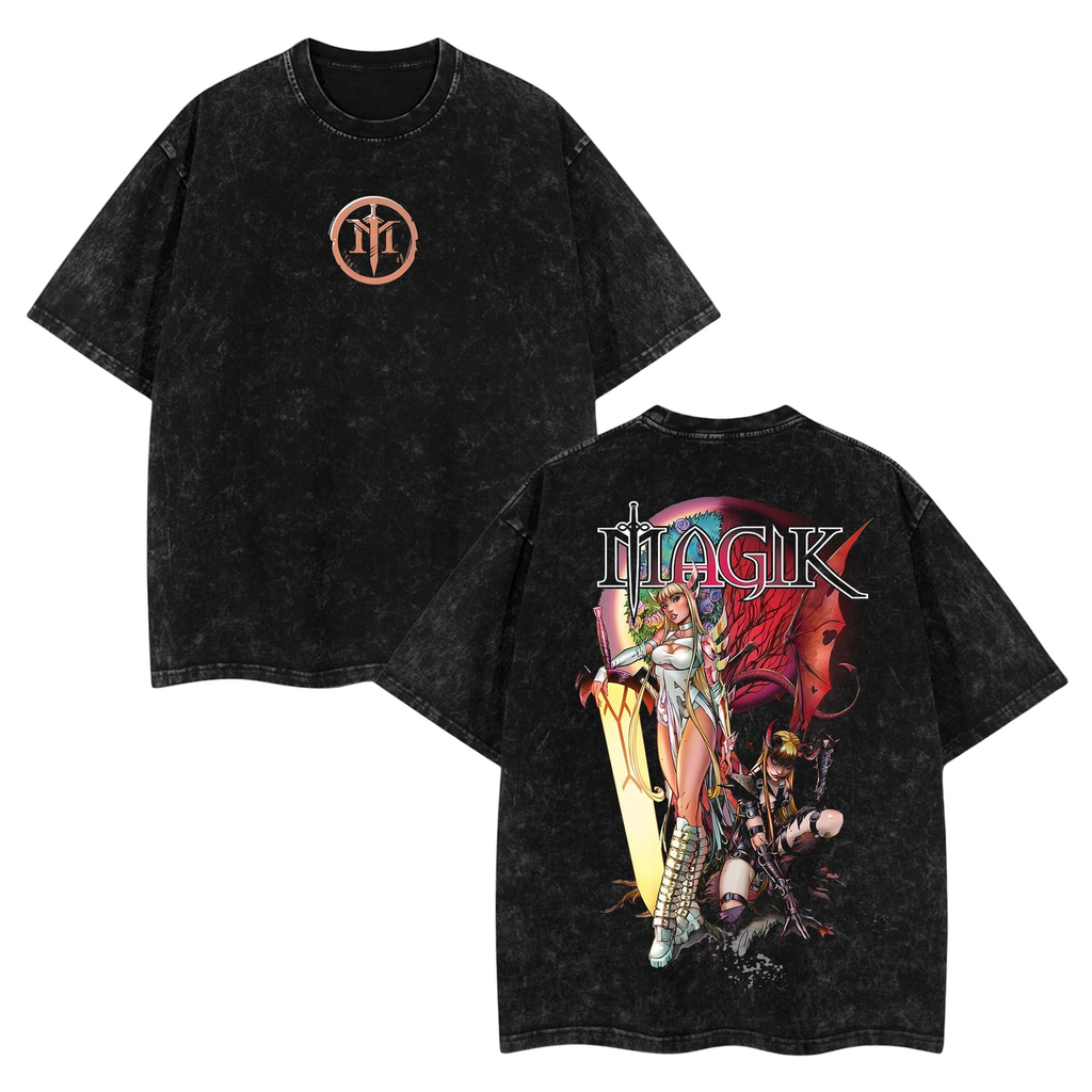 Magik Retro Vintage Comic Washed T-Shirt – Limited Edition Oversized Tee