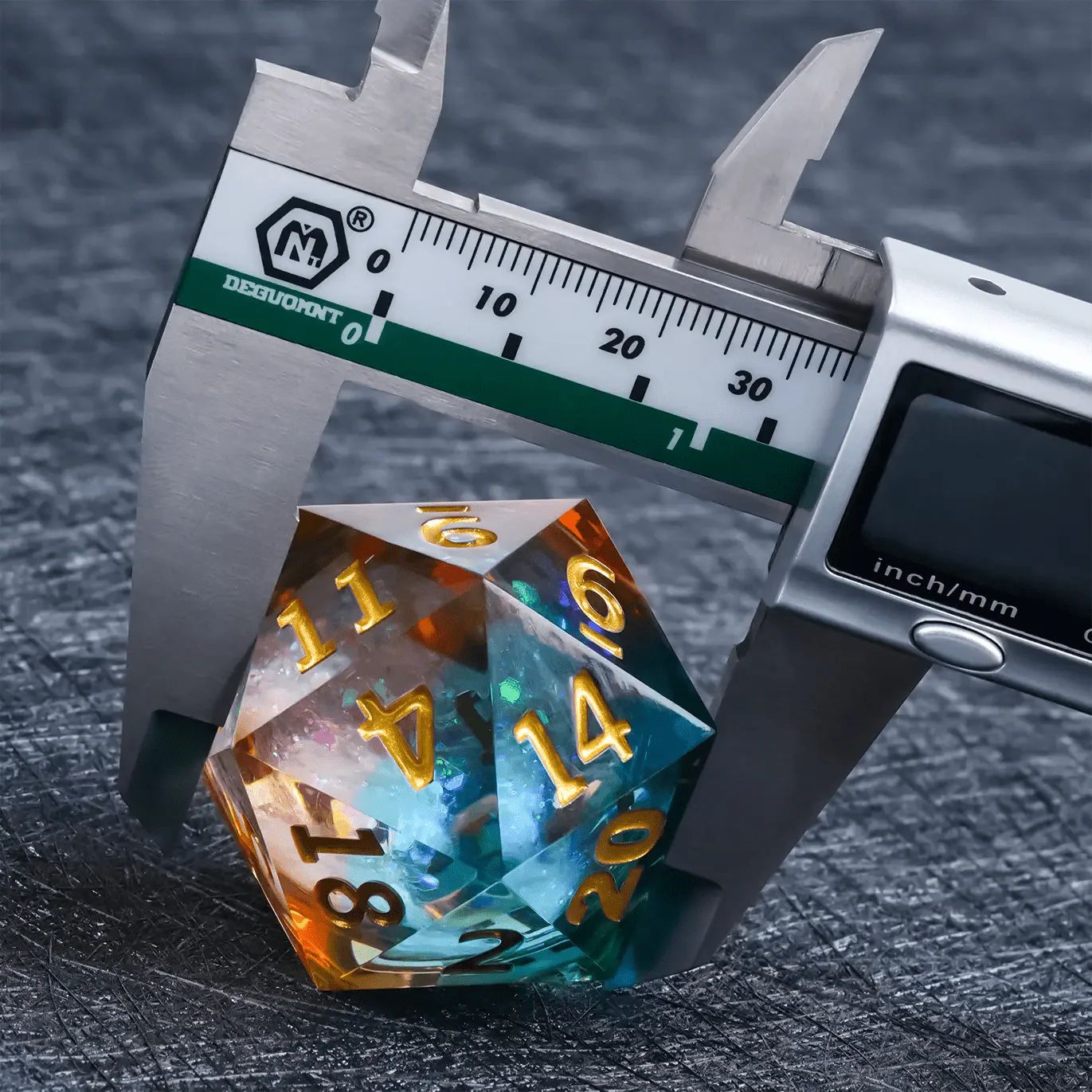 Giant D20 Dice - Monster Theme - Resin 35mm DND Roleplaying Dice