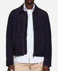 Men’s Blue Suede Leather Jacket - Stylish and Elegant