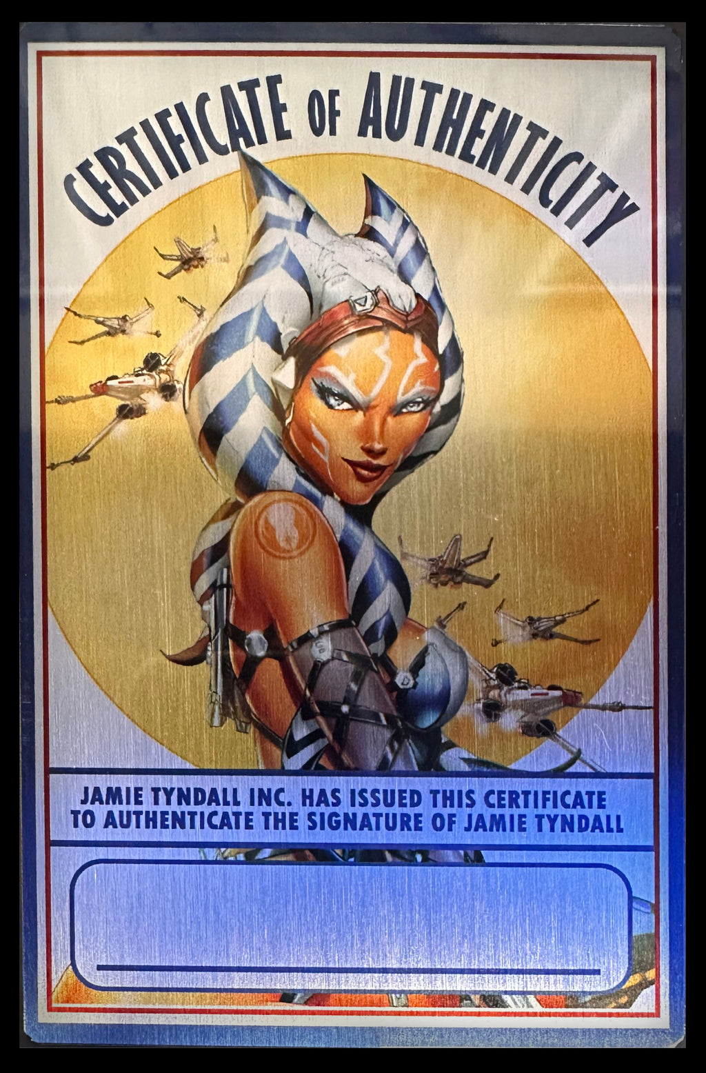 Metal Certificate of Authenticity Add On