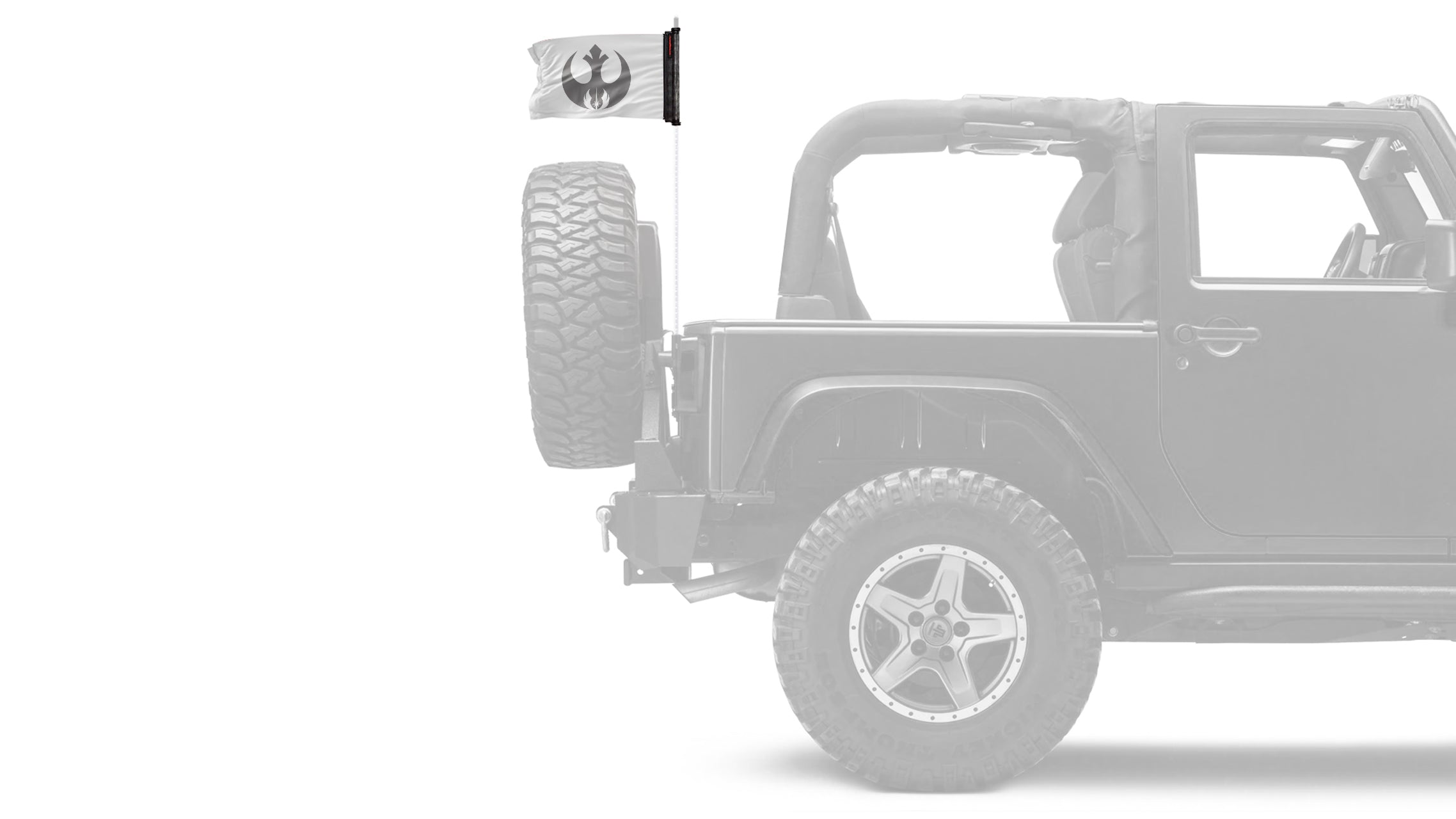 Star Wars Jedi Order 12"x18" Forever Wave Flag for Jeep Wrangler TJ 1996-2006