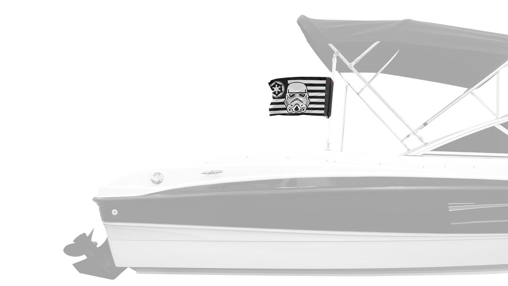 Star Wars Stormtrooper Imperial 12"x18" Forever Wave Flag for Boats