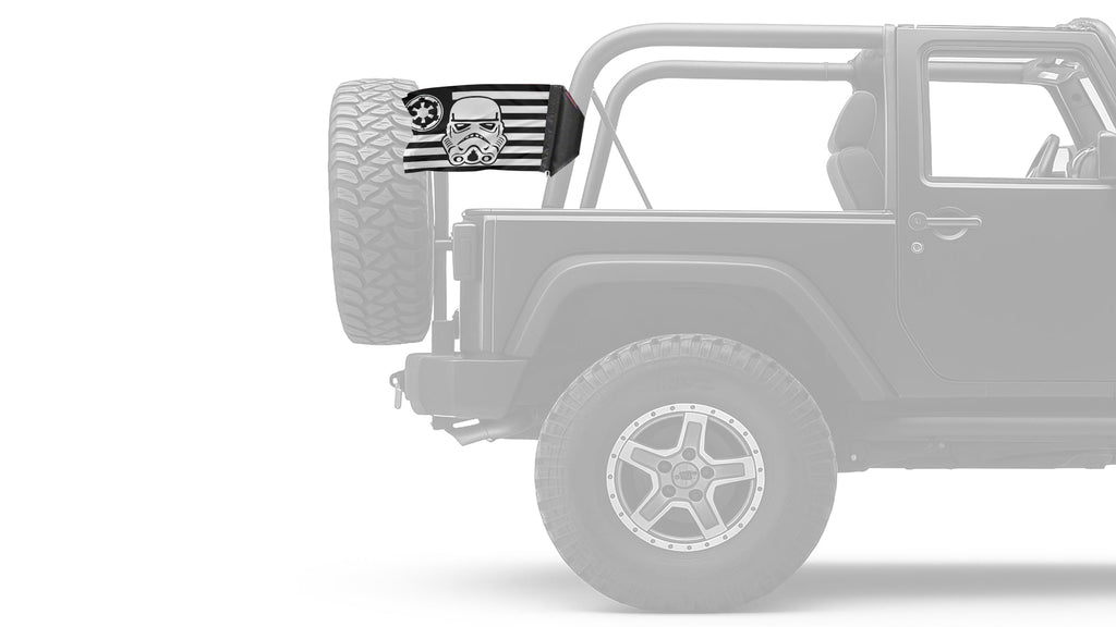Star Wars Stormtrooper Imperial 12"x18" Forever Wave Flag for Jeep Wrangler JKU 4-Door 2007-2018