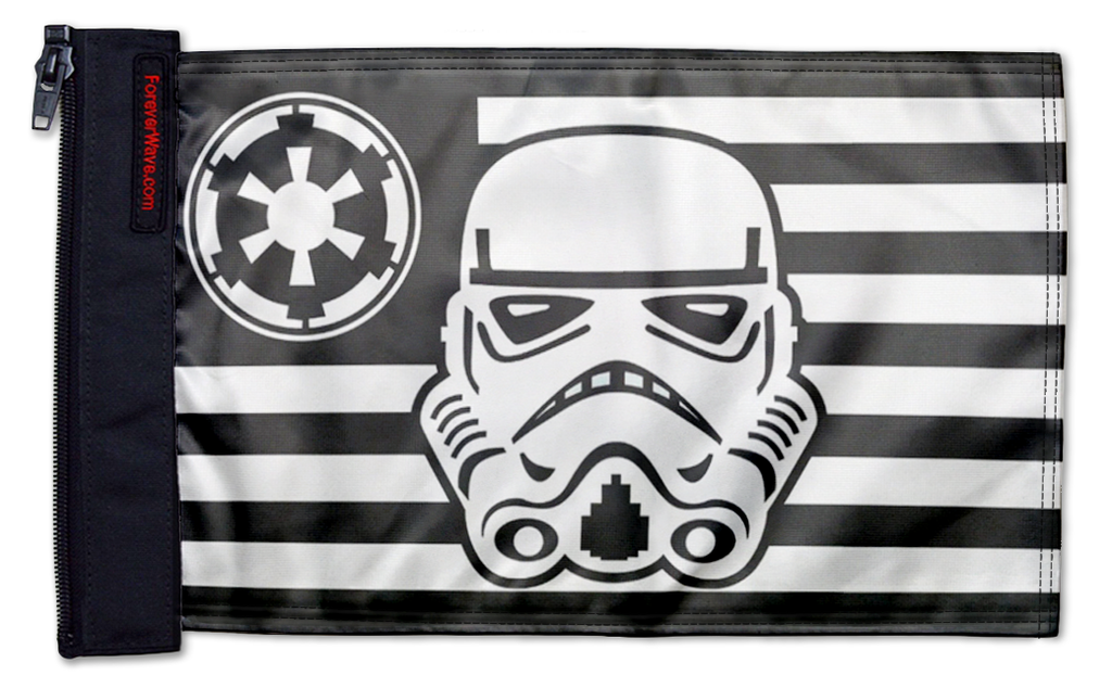 Star Wars Stormtrooper Imperial 12"x18" Forever Wave Flag for Boats