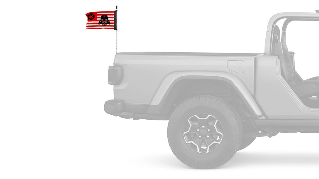Star Wars Vader Imperial 12"x18" Forever Wave Flag for Jeep Wrangler JLU 4-Door 2018-Present