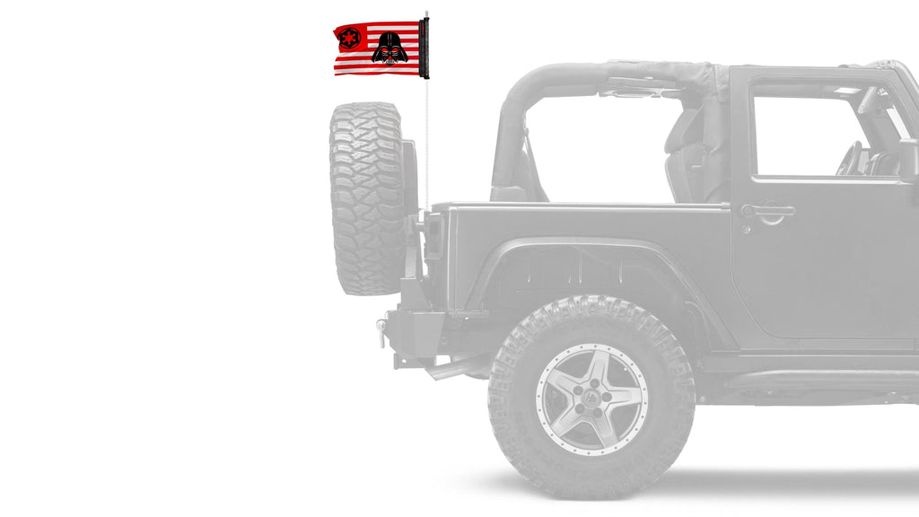 Star Wars Vader Imperial 12"x18" Forever Wave Flag for Jeep Wrangler CJ-7 and CJ-8 1976-1986