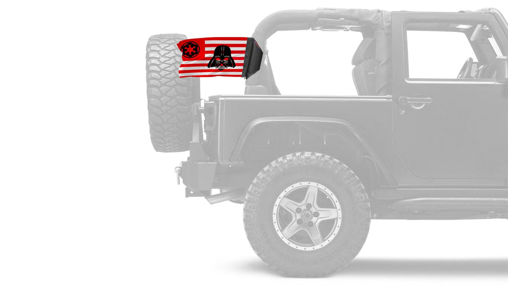 Star Wars Vader Imperial 12"x18" Forever Wave Flag for Jeep Wrangler JLU 4-Door 2018-Present