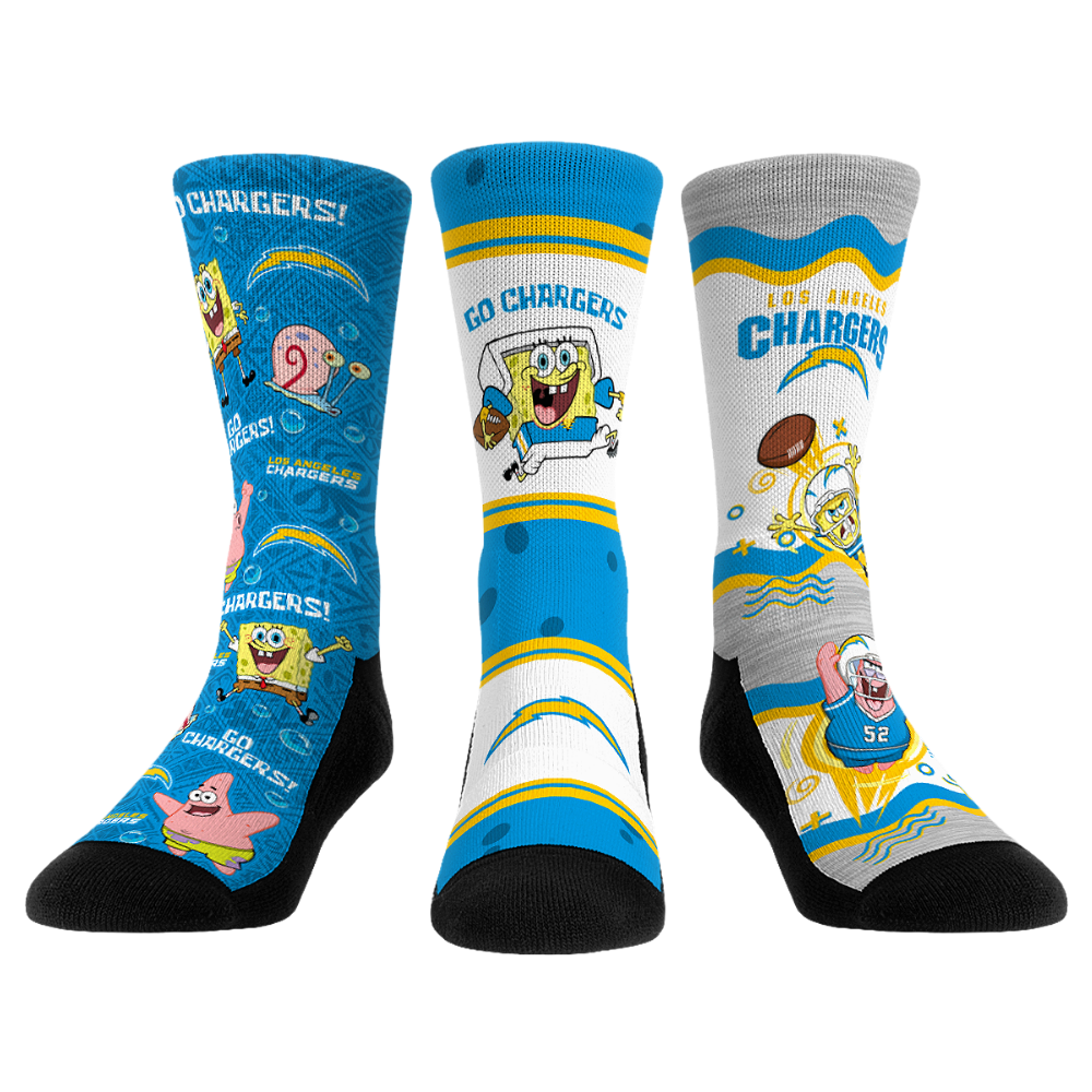 Los Angeles Chargers - SpongeBob SquarePants - 3-Pack