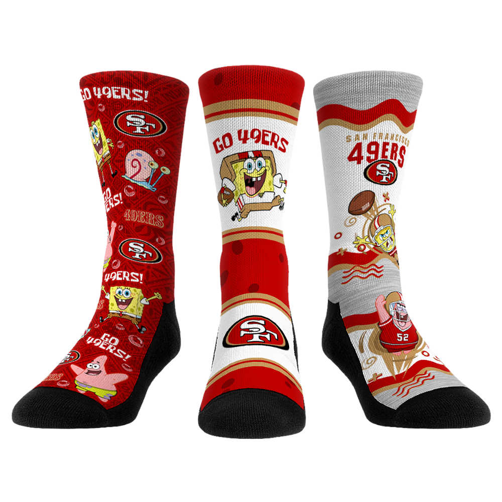 San Francisco 49ers - SpongeBob SquarePants - 3-Pack