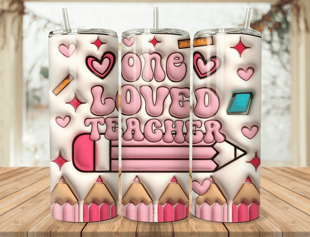 Teacher-Themed Stainless Steel Tumbler – Thoughtful & Colorful Gift