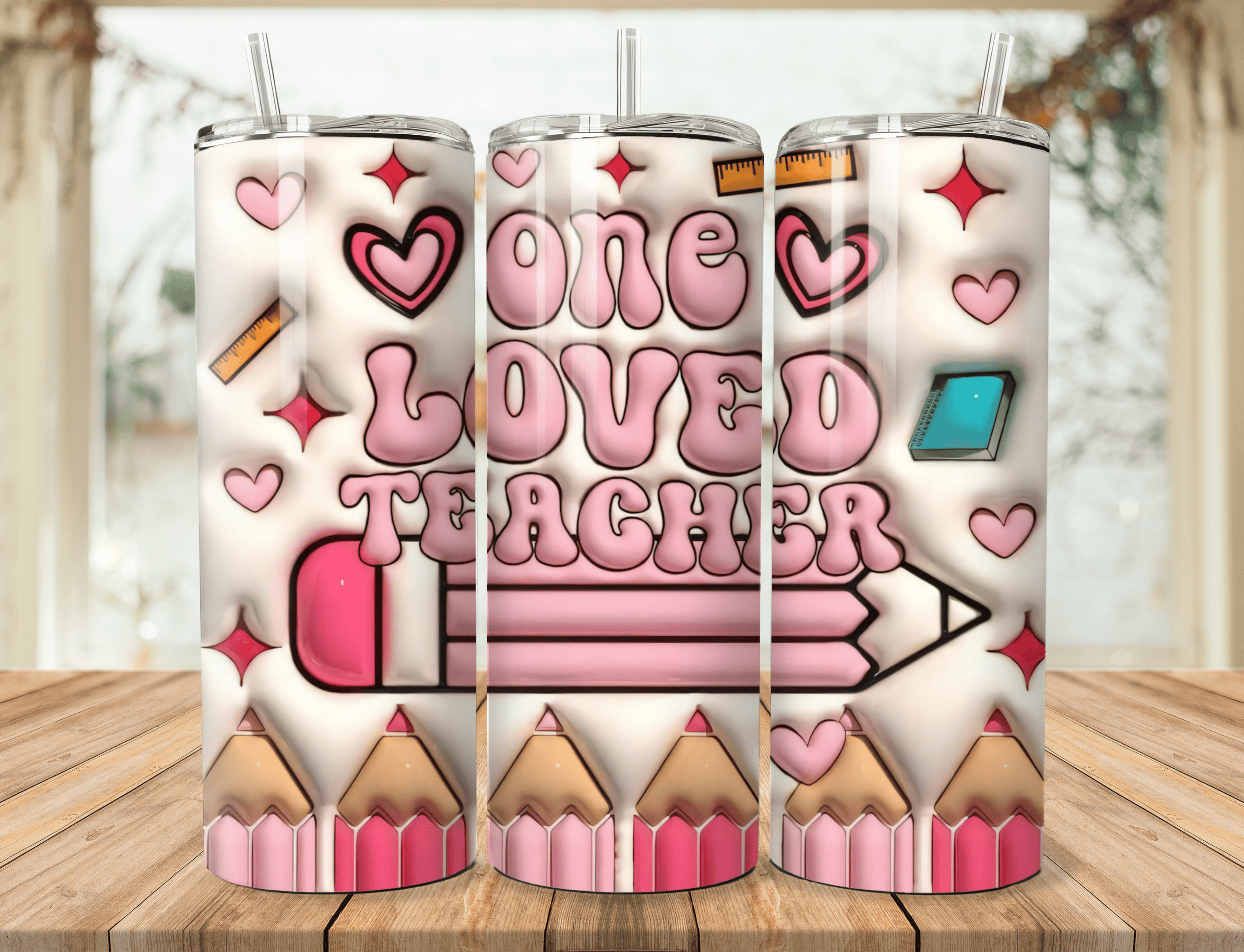 Teacher-Themed Stainless Steel Tumbler – Thoughtful & Colorful Gift