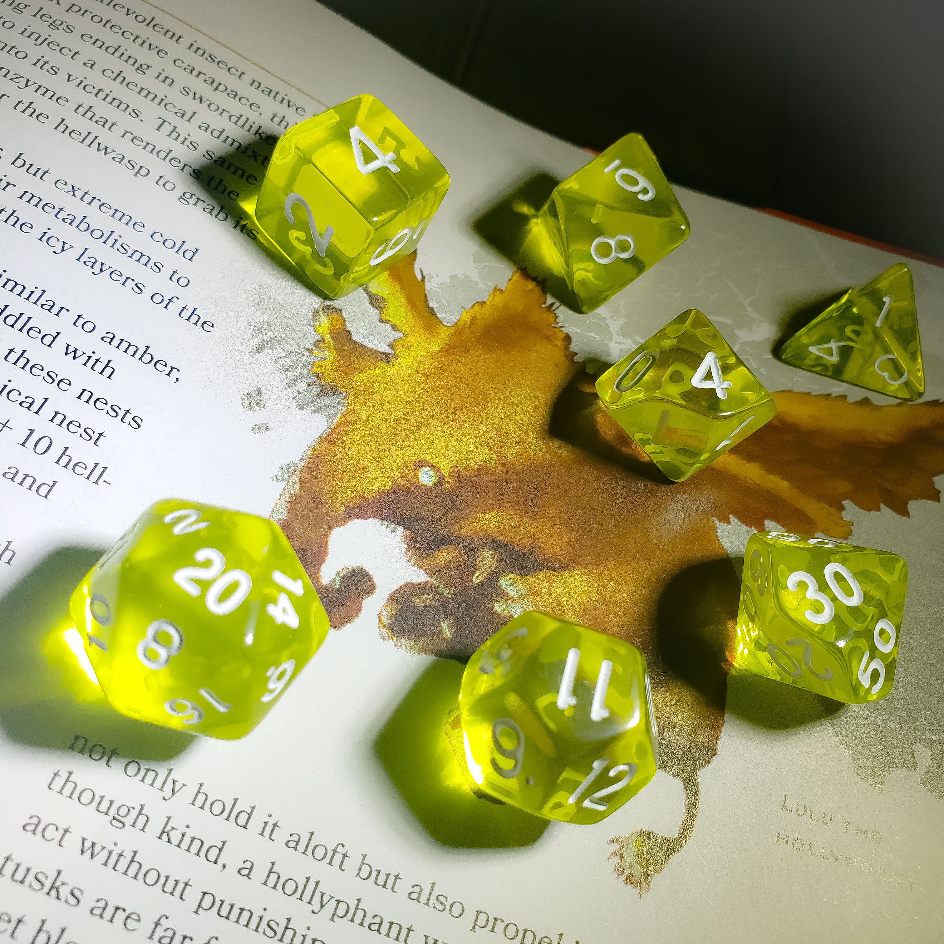 Boon of the Celestial - 7 Piece DnD Dice Set | Acrylic RPG Gaming Dice