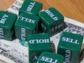 Stocks Dice d6 | Investment Decision Novelty Dice 6-Sided 16mm Funny Dice