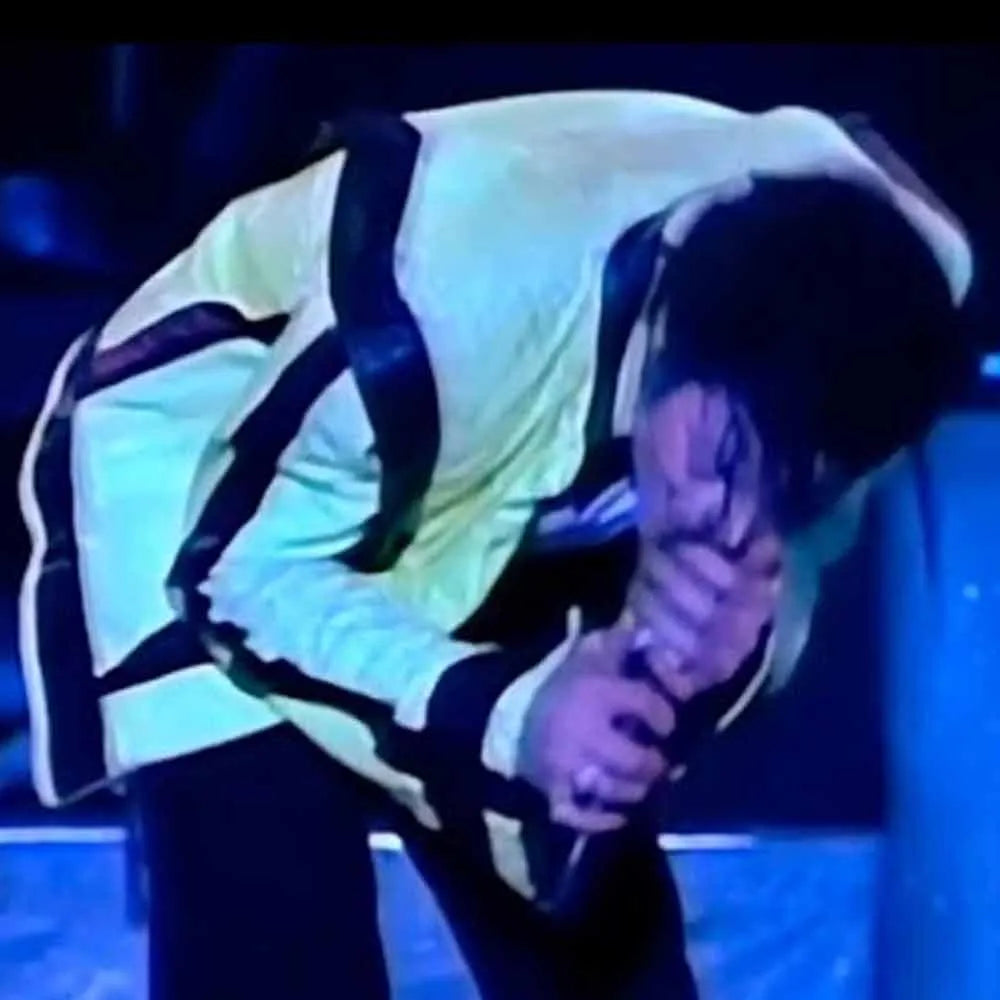 Thriller Michael Jackson White Leather Jacket