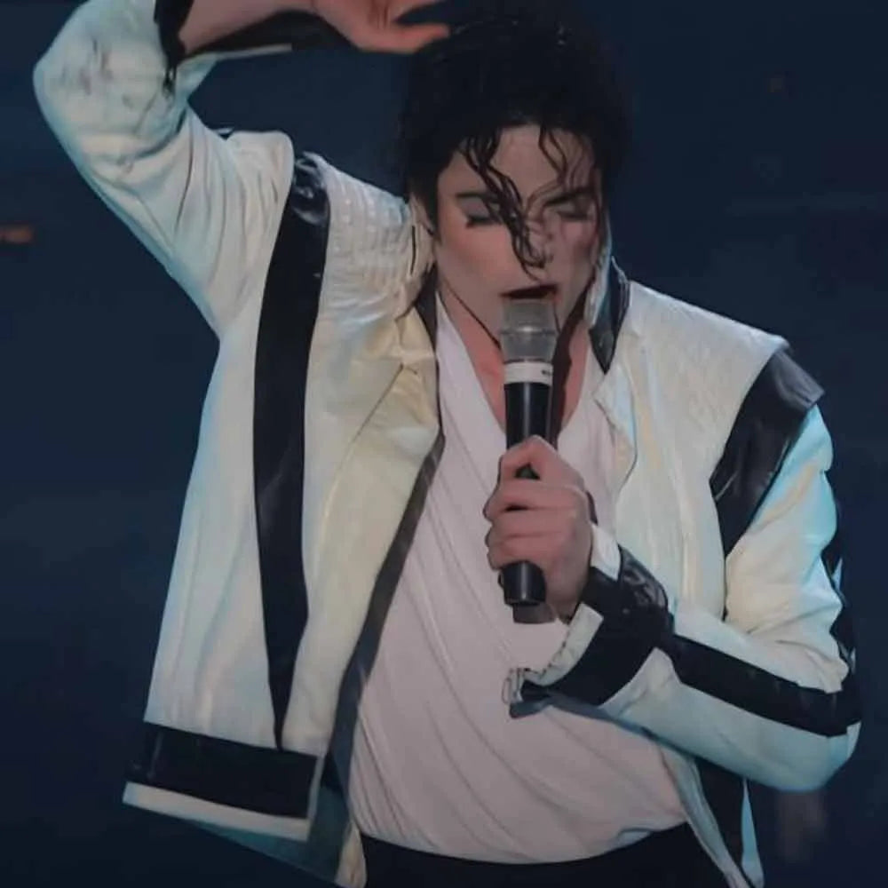 Thriller Michael Jackson White Leather Jacket