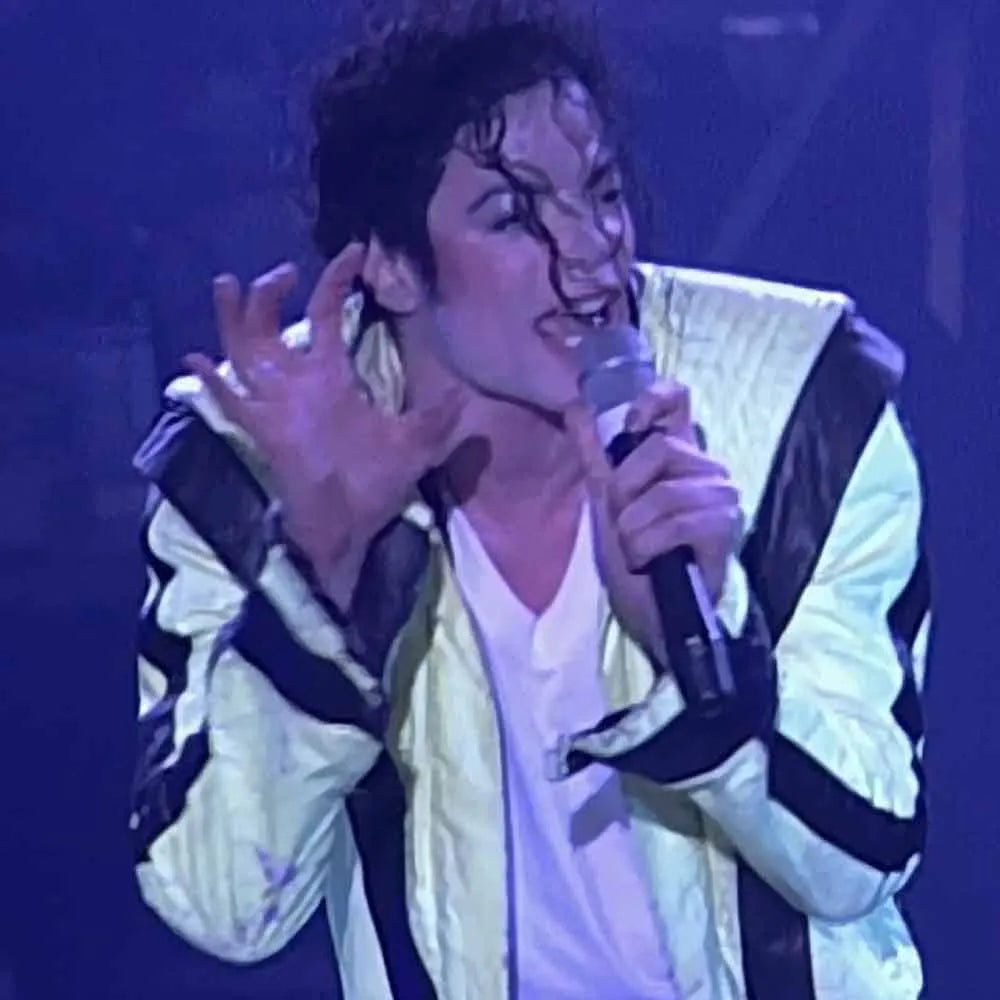Thriller Michael Jackson White Leather Jacket