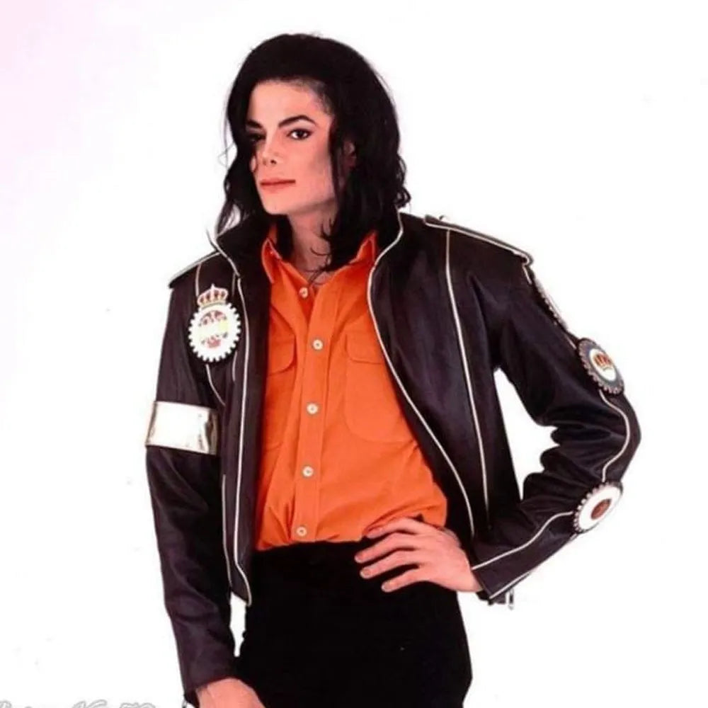 Elizabeth Taylor Michael Jackson Tribute Leather Jacket