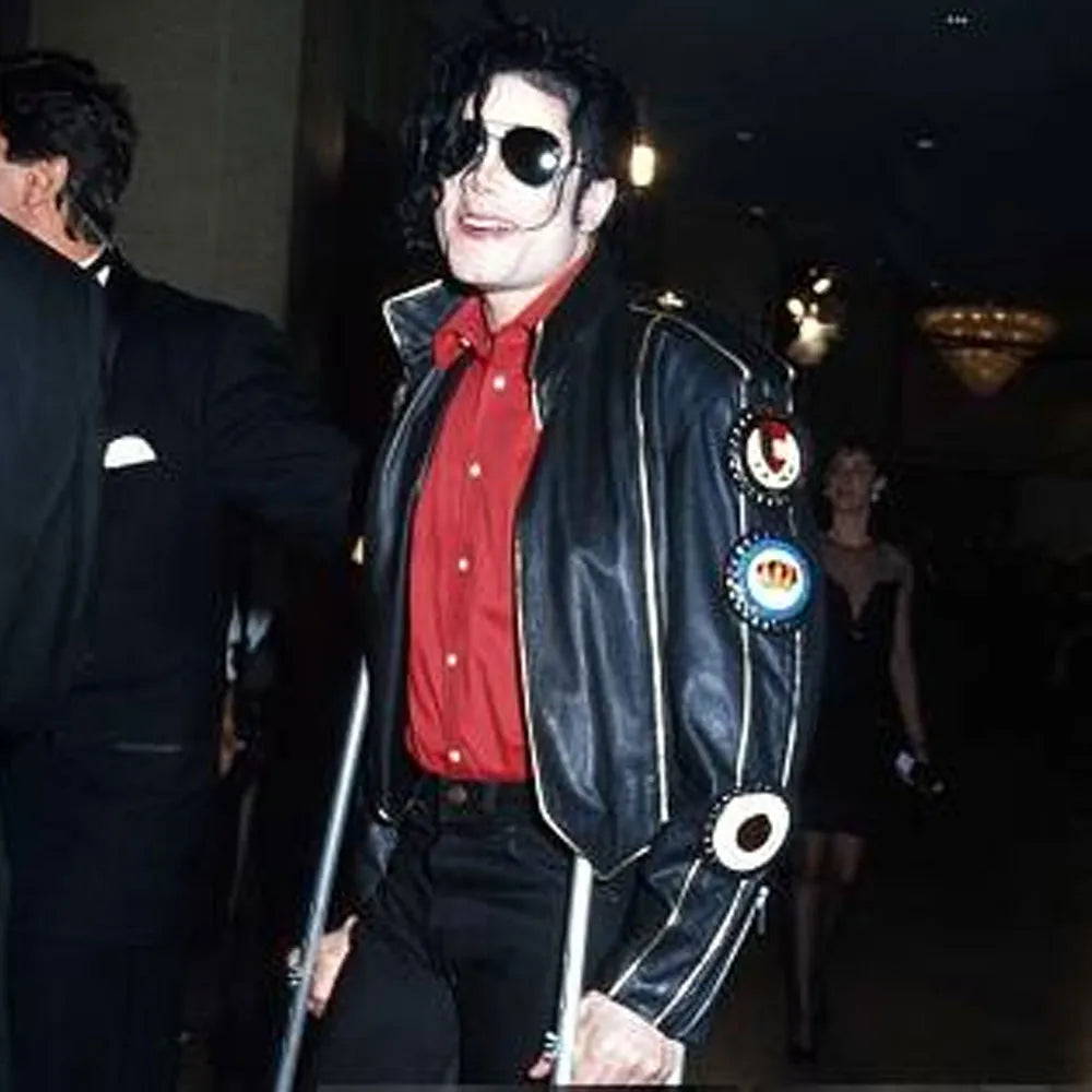 Elizabeth Taylor Michael Jackson Tribute Leather Jacket
