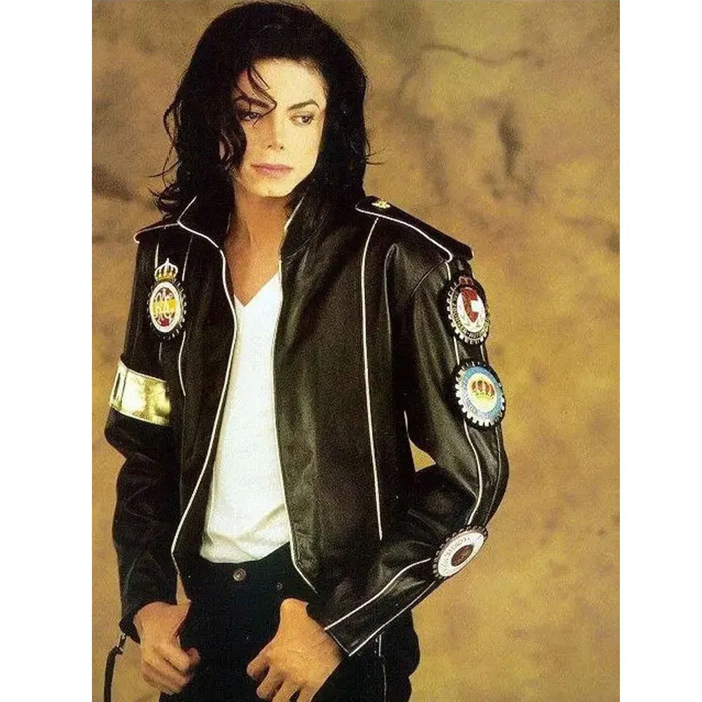 Elizabeth Taylor Michael Jackson Tribute Leather Jacket