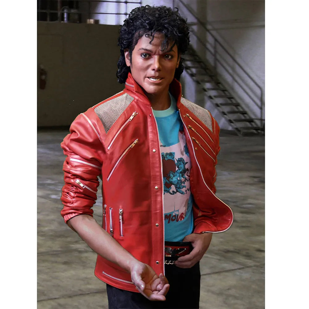 Michael Jackson Beat It Red Leather Jacket