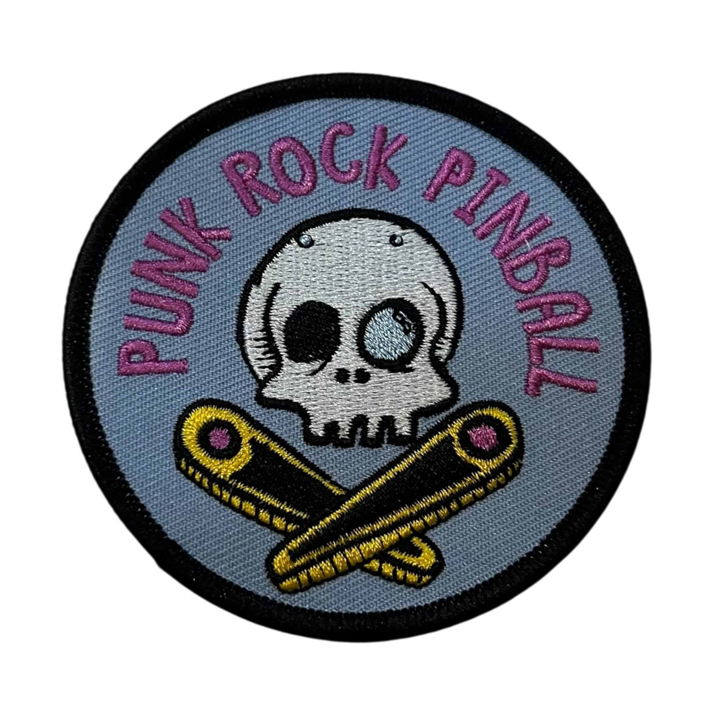 Punk Rock Pinball Iron On Patch