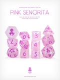 Pink Senorita 12 pc Glitter RPG Dice Set