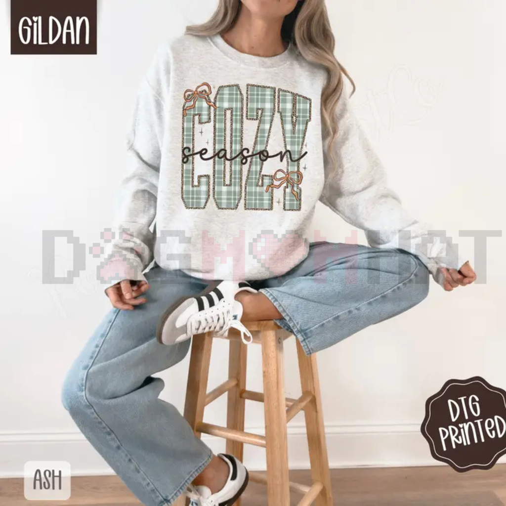 Plaid Cozy Sweatshirt – Trendy Women's Winter Sweater