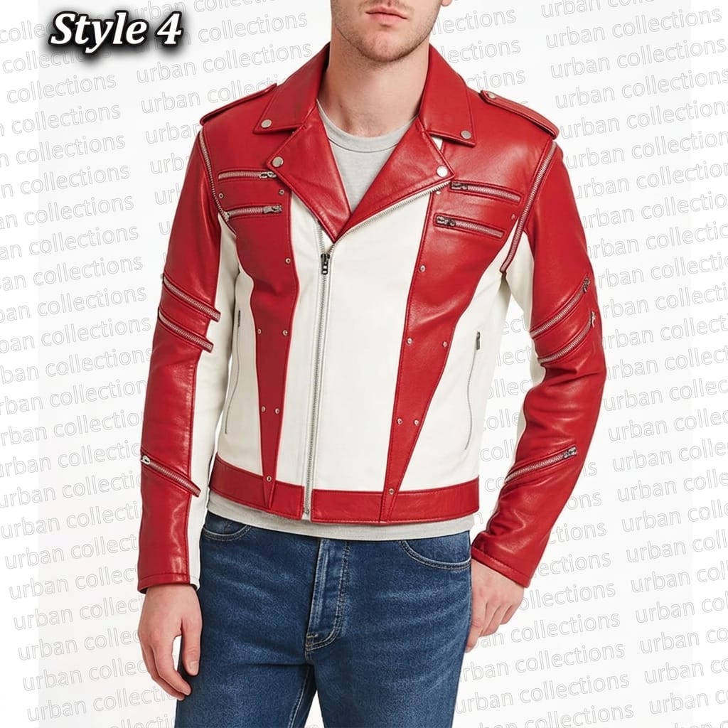 Michael Jackson Pepsi Zipper Leather Jacket