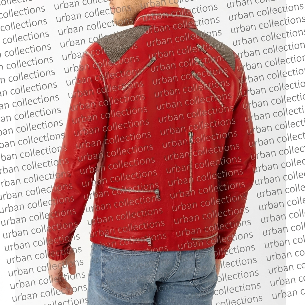 Michael Jackson Beat It Red Leather Jacket