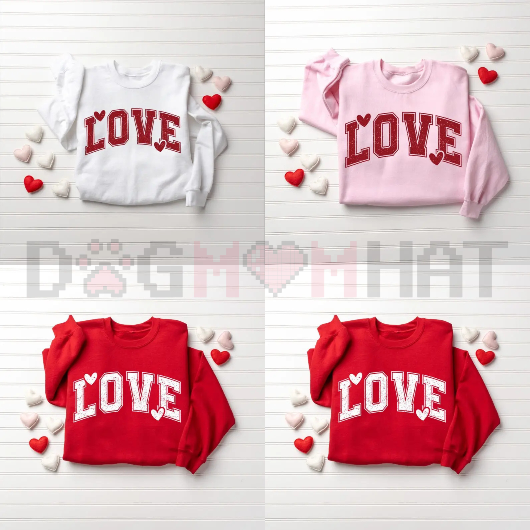 Retro Love Valentines Heart Sweatshirt