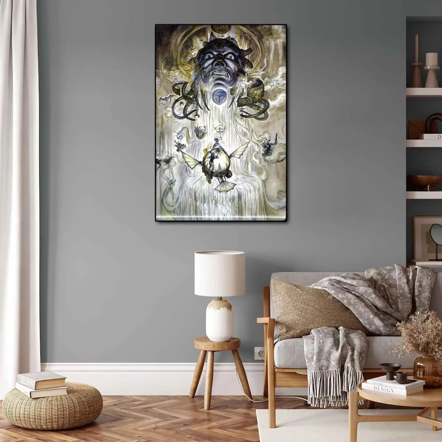 Yoshitaka Amano Final Fantasy Anime Video Game Canvas Art Poster and Wall Art Picture Print Modern Family bedroom Decor Posters