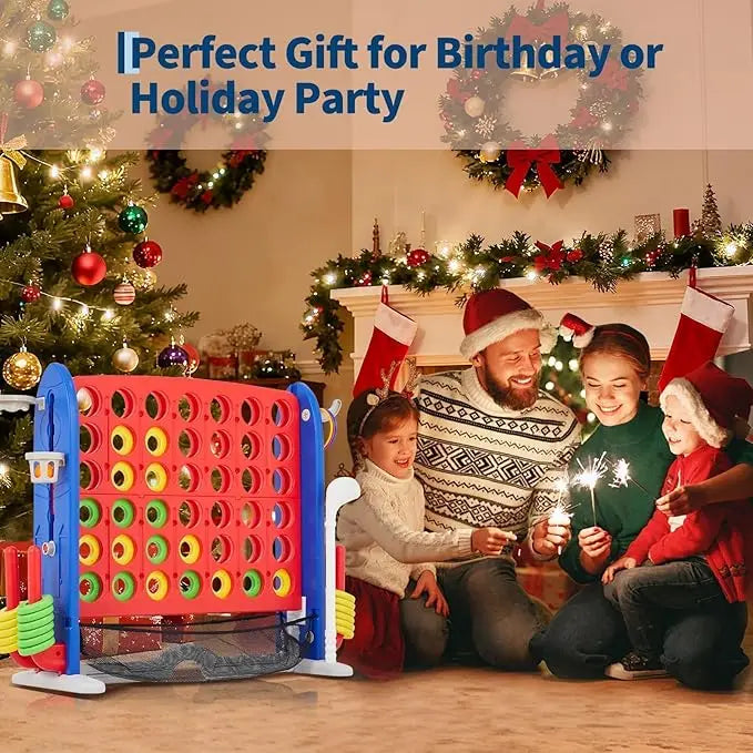 HiMISS Giant Connect 4 Outdoor Game Set With Mesh Board And Carry Bag