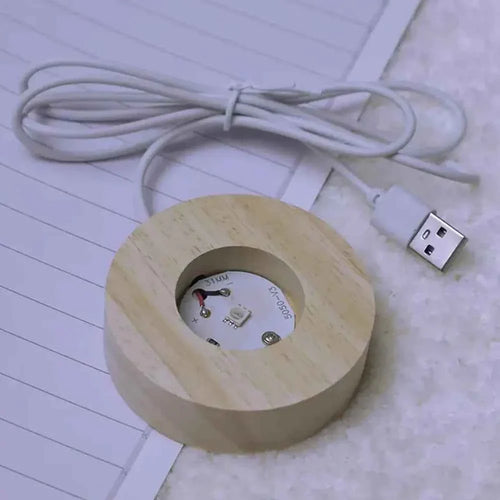 3D Crystal Ball Night Light Laser Carving