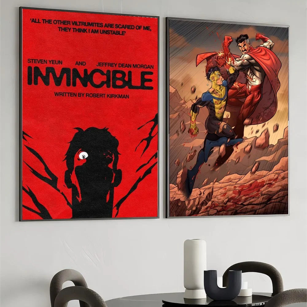 Super-Man Us Anime I-Invincible Poster HD Posters Home Room Bar Cafe Decor Art Wall Painting Picture
